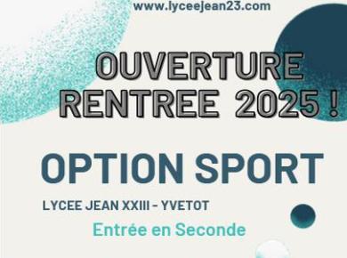 Rentrée 2025 - Option "Sport" en seconde